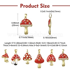 6Pcs 6 Styles Brass Micro Pave Cubic Zirconia Pendants&nbsp;KK-CJ0003-94