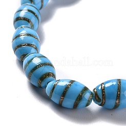 Handmade Gold Sand Lampwork Beads&nbsp;LAMP-F020-35B