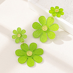 Flower Acrylic Dangle Stud Earrings&nbsp;FS-WG7D17E-01