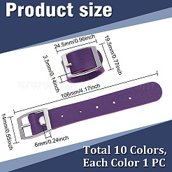 10Pcs 10 Colors Leather Rings&nbsp;RJEW-UN0003-02