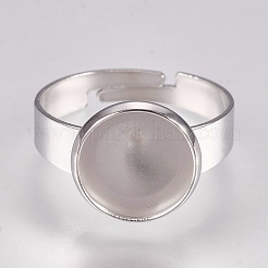 Tarnish Resistant 304 Stainless Steel Pad Ring Settings&nbsp;X-STAS-G173-19P-10mm