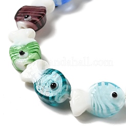 Handmade Lampwork Beads Strands&nbsp;LAMP-G154-07A