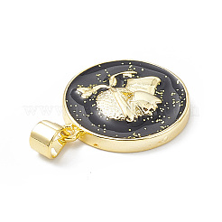 Rack Plating Brass Enamel Pendants&nbsp;KK-B065-04G