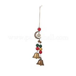 Christmas Theme Schima Wood Beaded Pendant Decorations&nbsp;HJEW-JM00926