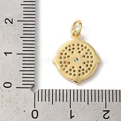 Rack Plating Brass Cubic Zirconia Pendants&nbsp;KK-Z056-26G