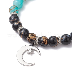 Round Glass Beaded Stretch Bracelets&nbsp;BJEW-JB12647