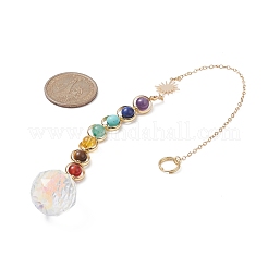 Glass Teardrop Pendant Decorations&nbsp;HJEW-TA00016