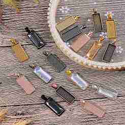 36Pcs 9 Colors Alloy Pendant Cabochon Settings&nbsp;DIY-SZ0001-05