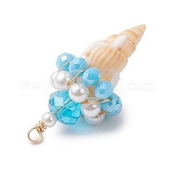 Shell & Glass Pendants&nbsp;PALLOY-TA00359-04