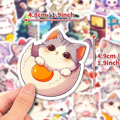 50Pcs Cartoon Cat Paper Self-Adhesive Picture Stickers&nbsp;STIC-C010-15