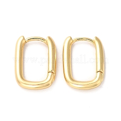 Brass Rectangle Hoop Earrings for Women&nbsp;ZIRC-Q201-28G
