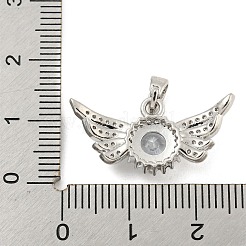 Brass Micro Pave Cubic Zirconia Pendants&nbsp;KK-Q812-01P