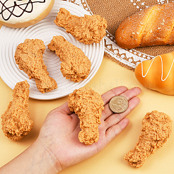 6Pcs Artificial Plastic Fried Chicken Leg Model&nbsp;DJEW-SC0001-17A