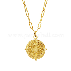 304 Stainless Steel Sun Pendant Necklaces&nbsp;YN2147-1