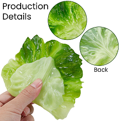PVC Imitation Lettuce Leaf&nbsp;DJEW-WH20002-23