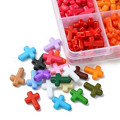 360Pcs 18 Colors Opaque Acrylic Beads&nbsp;SACR-FS0001-23