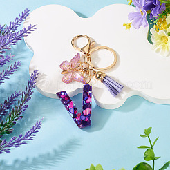 Resin Butterfly Pendant Keychains&nbsp;KEYC-TAC0034-03V