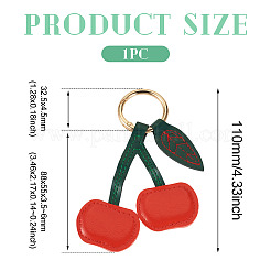 1Pc PU Leather Alloy Keychains&nbsp;KEYC-TA0001-46C