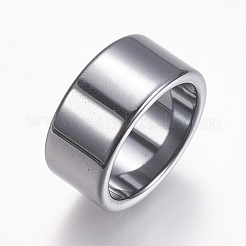Non-magnetic Synthetic Hematite Rings&nbsp;RJEW-K223-01-20mm