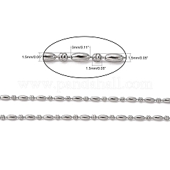 Tarnish Resistant 304 Stainless Steel Ball Chains&nbsp;CHS-A002G-1.5mm