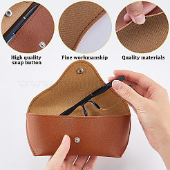 5Pcs 5 Colors Imitation Leather Eyeglasses Cases Pouch&nbsp;AJEW-CN0002-14