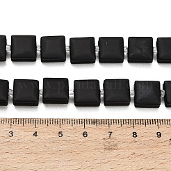 Natural Frosted Obsidian Beads Strands&nbsp;GG-F802-B15-01