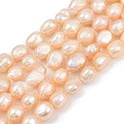 Natural Cultured Freshwater Pearl Beads Strands&nbsp;PEAR-P064-20L-02B