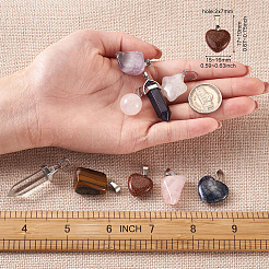 Natural & Synthetic Mixed Gemstone Pendants&nbsp;G-TA0001-21