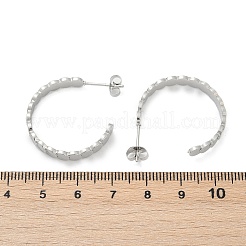304 Stainless Steel C-Shaped Stud Earrings&nbsp;EJEW-V004-05P