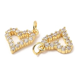 Rack Plating Brass Micro Pave Cubic Zirconia Pendants&nbsp;KK-A185-38G