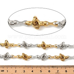 304 Stainless Steel Two Tone knot Link Chains&nbsp;CHS-F022-01GP