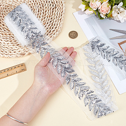 5Yards Polyester & Plastic Paillette Embroidery Ribbons&nbsp;OCOR-CY0003-25