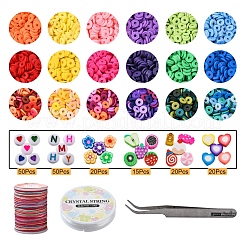 DIY Food Theme Heishi Preppy Bracelet with Letter Making Kit&nbsp;DIY-YW0005-64