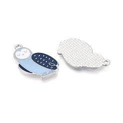 Rack Plating Alloy Enamel Bird Pendants&nbsp;ENAM-T024-67A-P