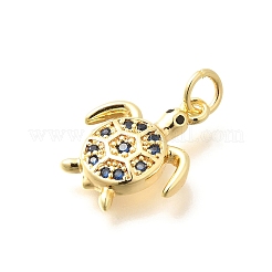 Brass Micro Pave Cubic Zirconia Pendants&nbsp;KK-Q040-02L-G
