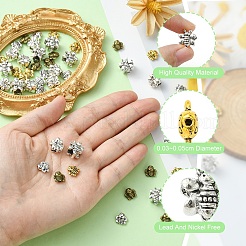 50Pcs 5 Styles Tibetan Styles Zinc Alloy Beads&nbsp;TIBEB-YW0001-26