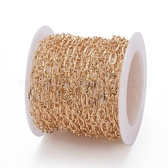 Brass Textured Oval Link Chains&nbsp;CHC-S004-07G