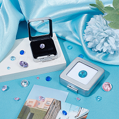 2Pcs 2 Styles Stainless Steel Loose Diamnond Gemstone Display Boxes&nbsp;CON-GA0001-24MP