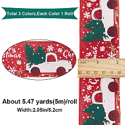 3 Strands 3 Colors Printed Linen Ribbon&nbsp;OCOR-GF0002-71