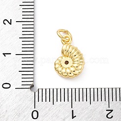 Brass Micro Pave Cubic Zirconia Pendants&nbsp;KK-S510-40G-01