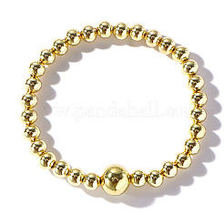 Luxury Brass Round Beads Stretch Bracelets for Men Women&nbsp;KL5990-1