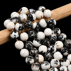 Natural Zebra Jasper Beads Strands&nbsp;G-C249-A15-16mm