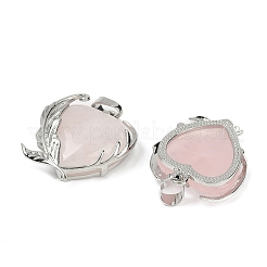 Natural Rose Quartz Pendants&nbsp;G-Q025-01P-01