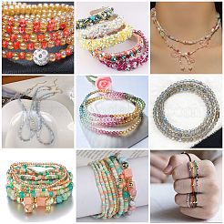 8 Strands Transperant Electroplate Glass Beads Strands&nbsp;GLAA-BBC0001-04E