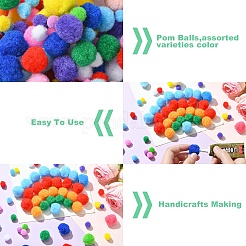 1150Pcs Pom Pom Yarn Pom Pom Balls and Wiggle Googly Eyes Cabochons&nbsp;DIY-YW0012-27