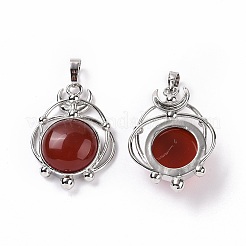 Natural Red Agate Pendants&nbsp;G-P496-05P-17