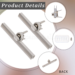 4Pcs Zinc Alloy Twist Bag Lock Purse Catch Clasps&nbsp;PURS-CP0001-03P