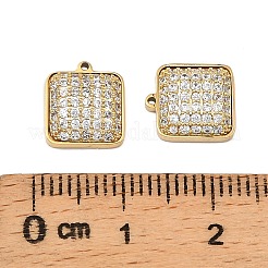 304 Stainless Steel Micro Pave Cubic Zirconia Charms&nbsp;STAS-I356-04G-04