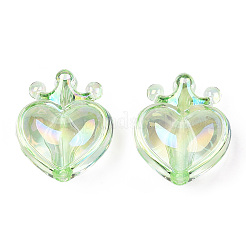 UV Plating Transparent Rainbow Iridescent Acrylic Beads&nbsp;OACR-T027-01-C01
