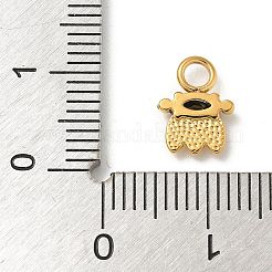 Ion Plating(IP) 304 Stainless Steel with Rhinestone Charms&nbsp;STAS-G351-17G-01